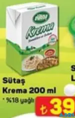 SÜTAŞ KREMA 200 ML